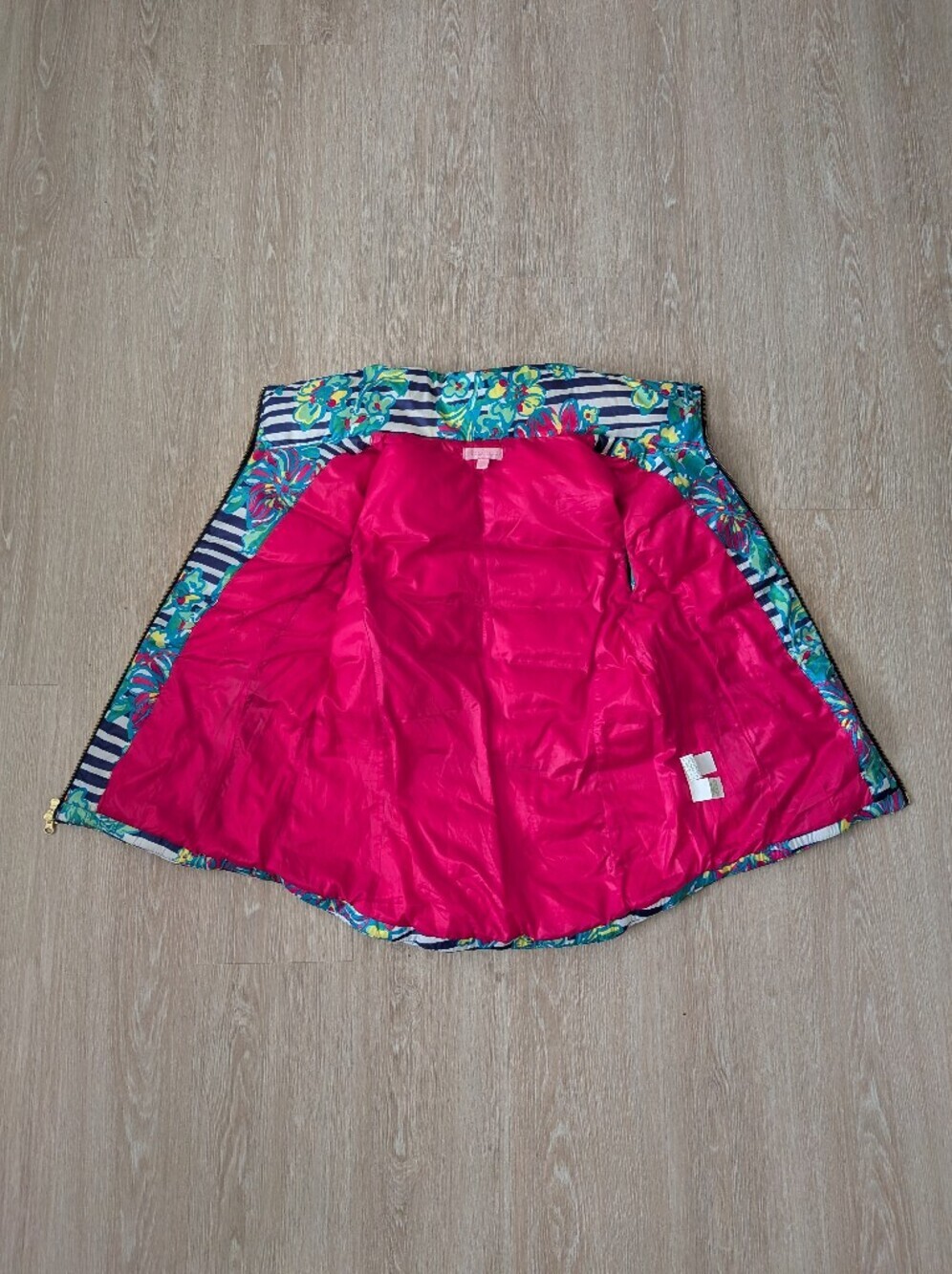 Lilly Pulitzer Vest Women's Large Puffer SYD Paradisio Down Feather Full Zip - Picture 8 of 12